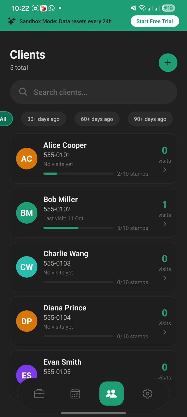 Mobile screen view 1
